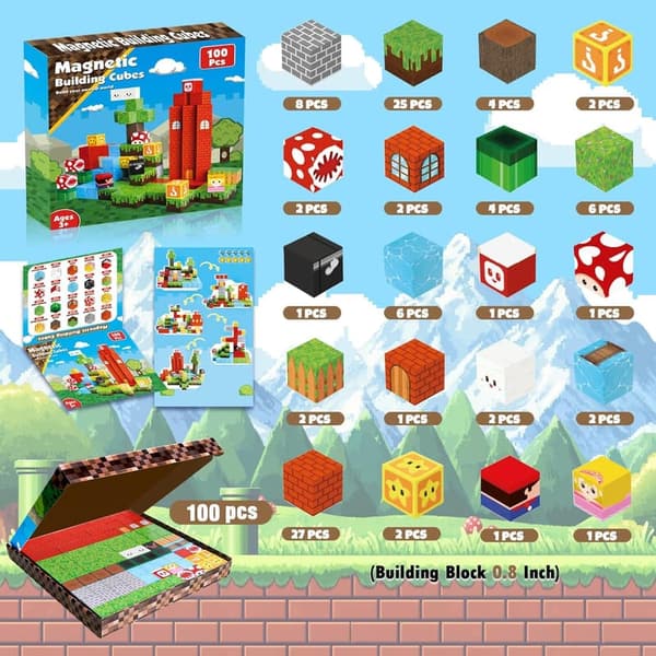 STEM Magnetic Building Blocks Set - 100PCS for Kids