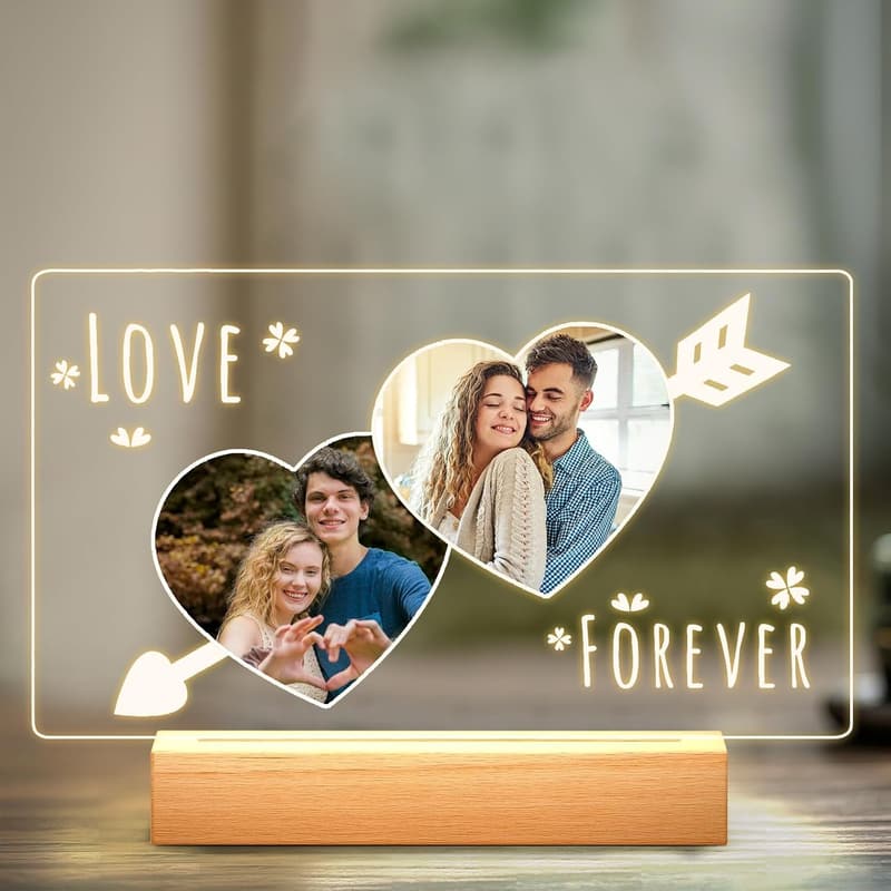 Personalized Photo Plaque for Couples on Anniversary or Birthday