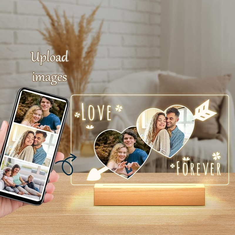 Personalized Photo Plaque for Couples on Anniversary or Birthday