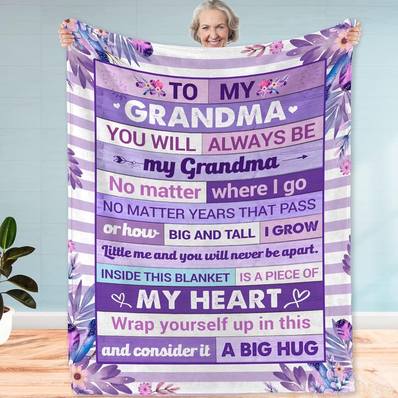 Mother's Day Blanket for Grandma | Soft & Cozy Throw 50x60 inches