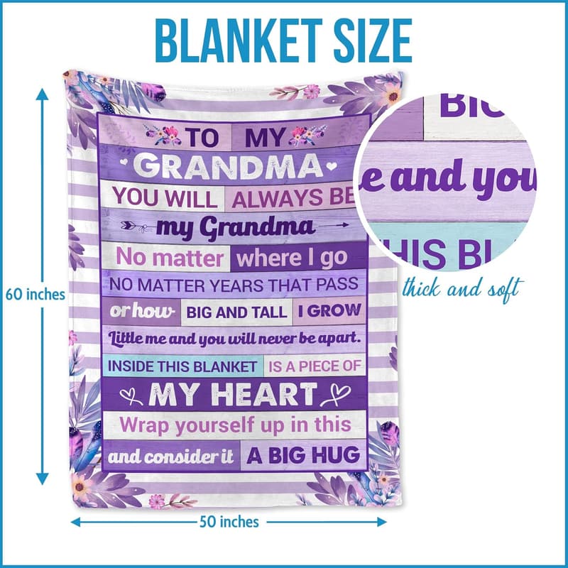 Mother's Day Blanket for Grandma | Soft & Cozy Throw 50x60 inches