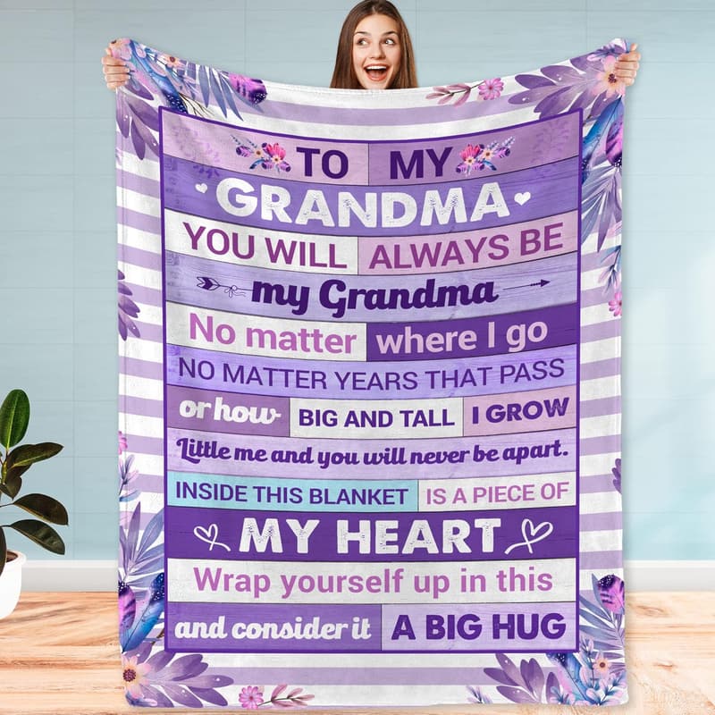 Mother's Day Blanket for Grandma | Soft & Cozy Throw 50x60 inches