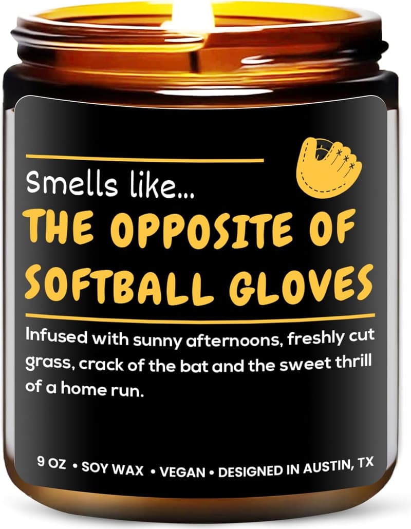 Softball Candle - Fun Gift for Teen Girls & Players