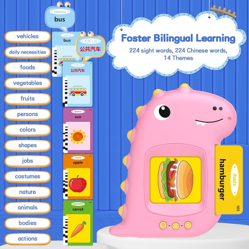 Toddler Flash Cards - Vehicles, Food, Colors & Animals