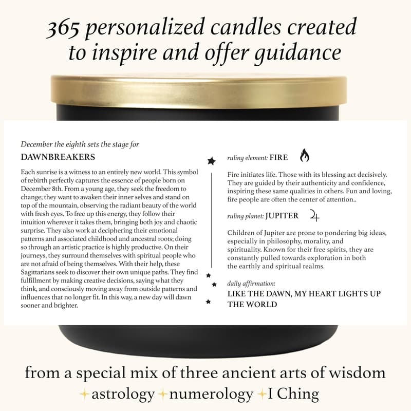 February 5th Aquarius Candle | Handmade Birthdate Zodiac Gift