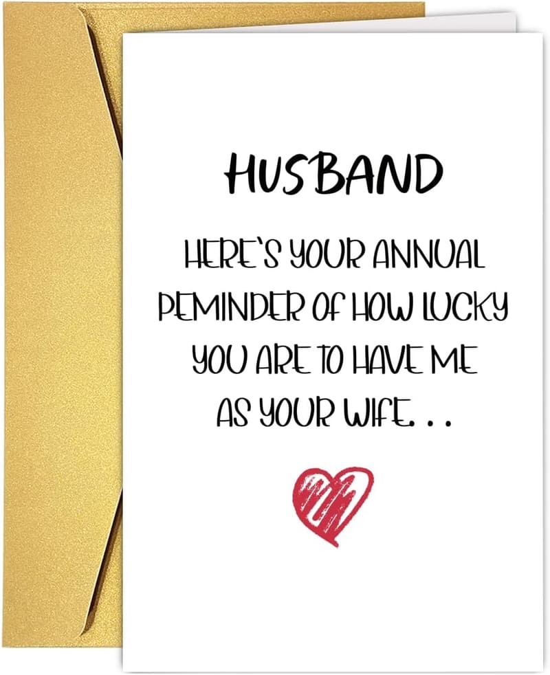 Valentine's Day Funny Card for Husband - Cute & Romantic