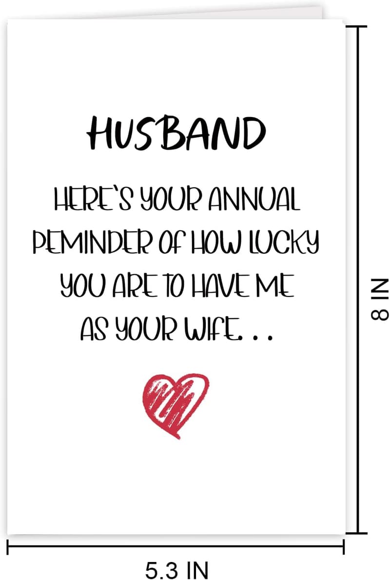 Valentine's Day Funny Card for Husband - Cute & Romantic
