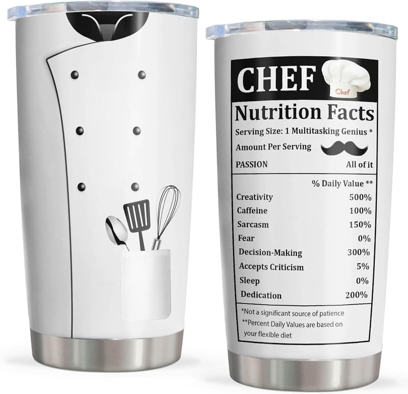 20oz Chef Tumbler - Ideal Culinary Gift for Cooking Lovers