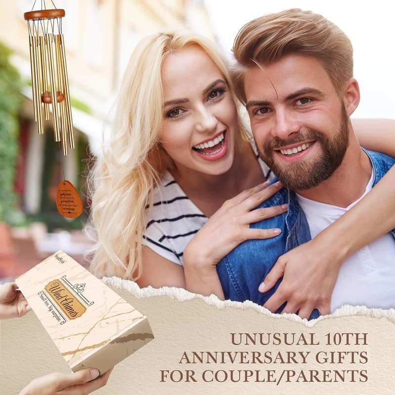 10th Anniversary Wind Chime - Keepsake for Couples and Parents