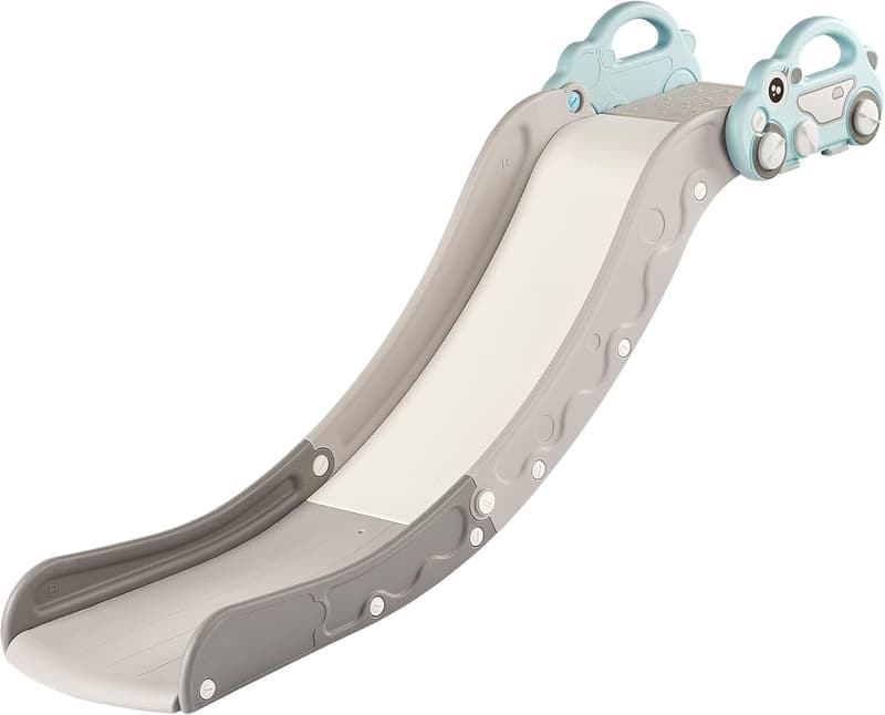 Toddler Indoor Sofa Slide with Secure Base Guardrail, Blue