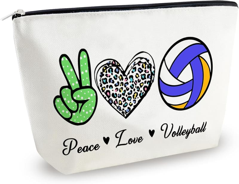 Volleyball Gifts for Women - Waterproof Cosmetic Bag
