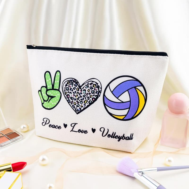 Volleyball Gifts for Women - Waterproof Cosmetic Bag