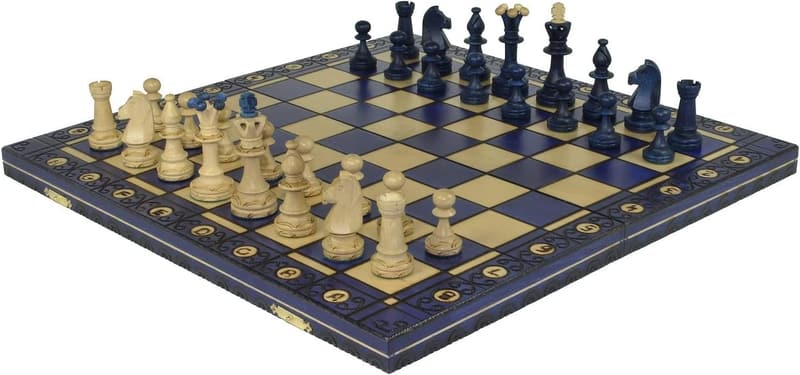 Handcrafted Wooden Chess Set with Board - 16