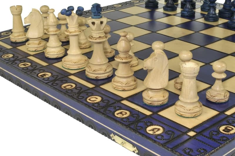 Handcrafted Wooden Chess Set with Board - 16