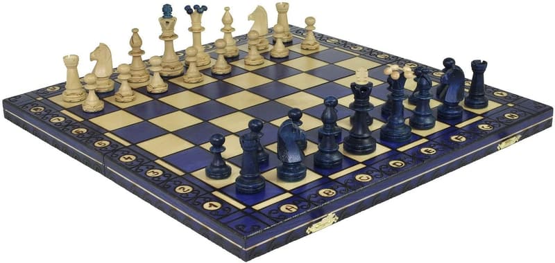 Handcrafted Wooden Chess Set with Board - 16