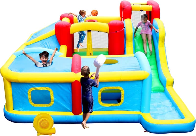 Inflatable Water Slide Park with Bouncy Castle and Games
