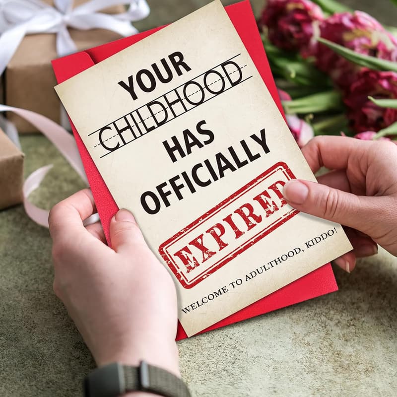 18th Birthday Card for Him/Her - Funny & Rude Design