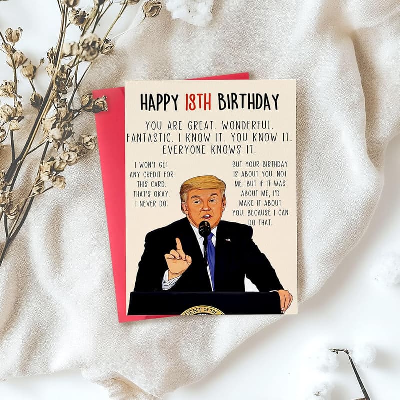Humorous 18th Birthday Card for Boys & Girls