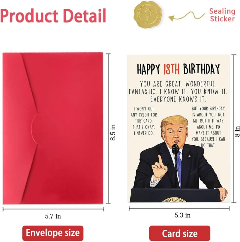 Humorous 18th Birthday Card for Boys & Girls