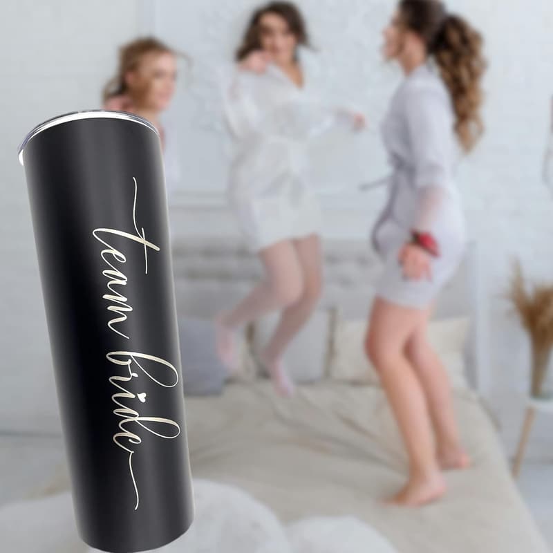 Team Bride Engraved Stainless Steel Tumbler - Bachelorette Gift