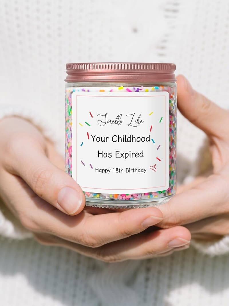 Happy 18th Birthday Vanilla Cake Scented Candle for Girls
