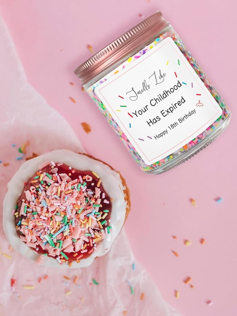 Happy 18th Birthday Vanilla Cake Scented Candle for Girls