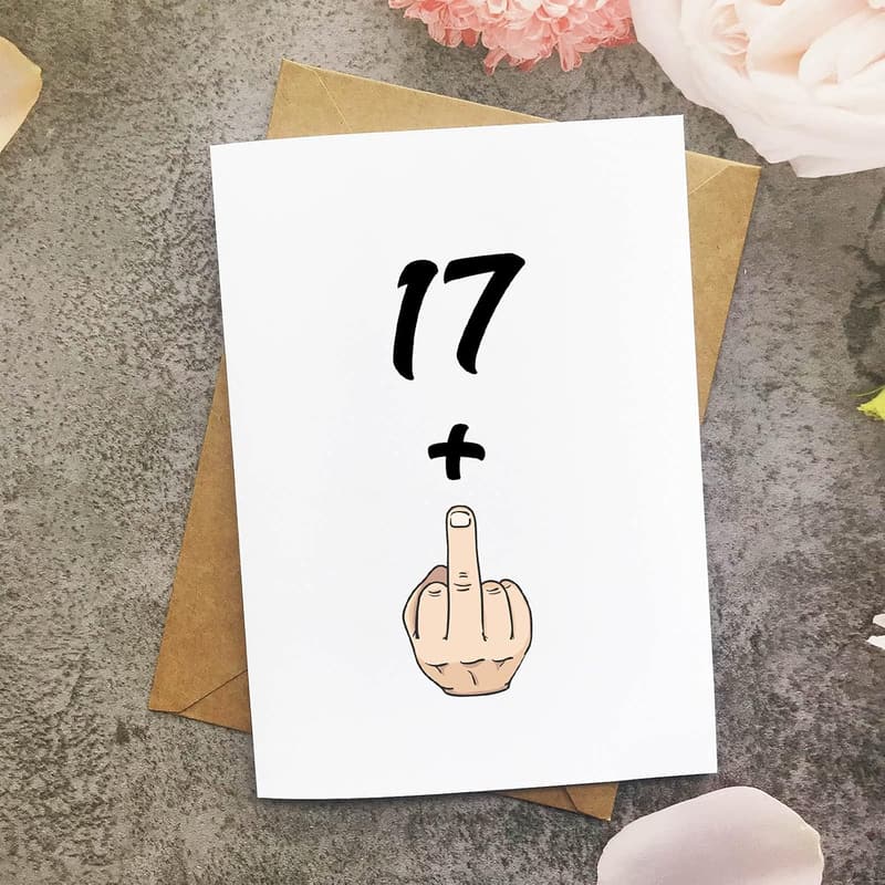 Funny 18th Birthday Card for Him/Her - Sweet 18 Gift
