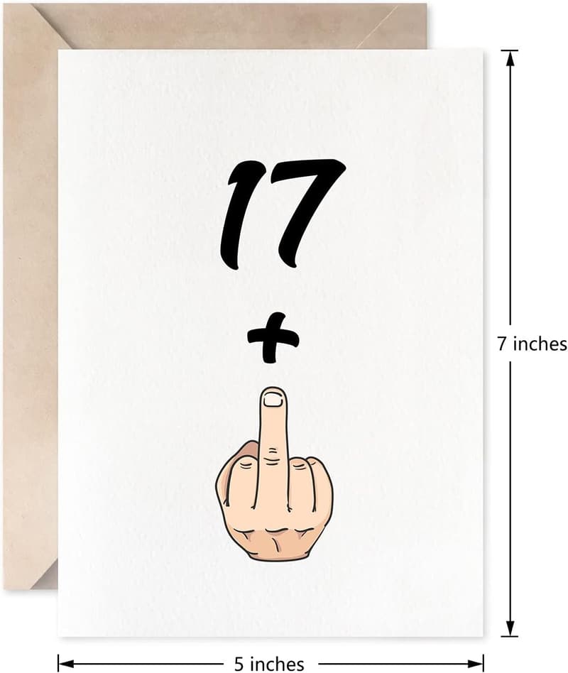 Funny 18th Birthday Card for Him/Her - Sweet 18 Gift