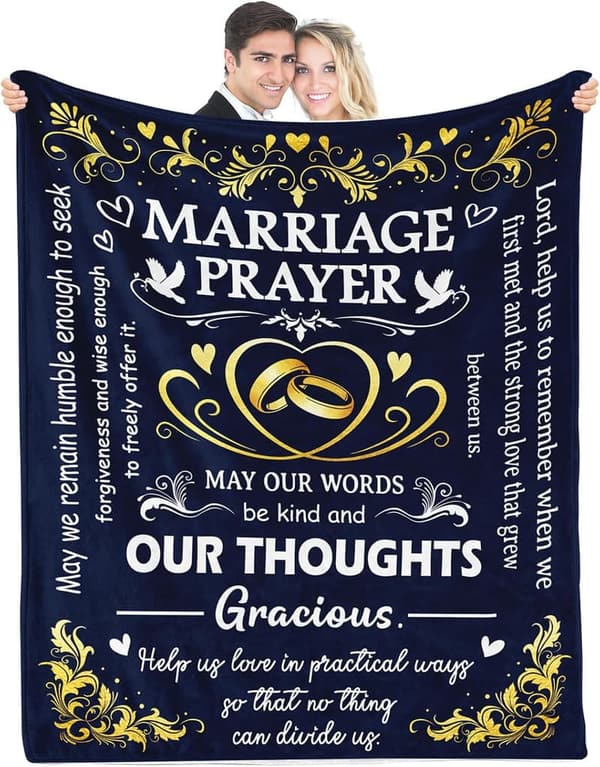 2025 Wedding Gift: Marriage Prayer Blanket for Couples 50
