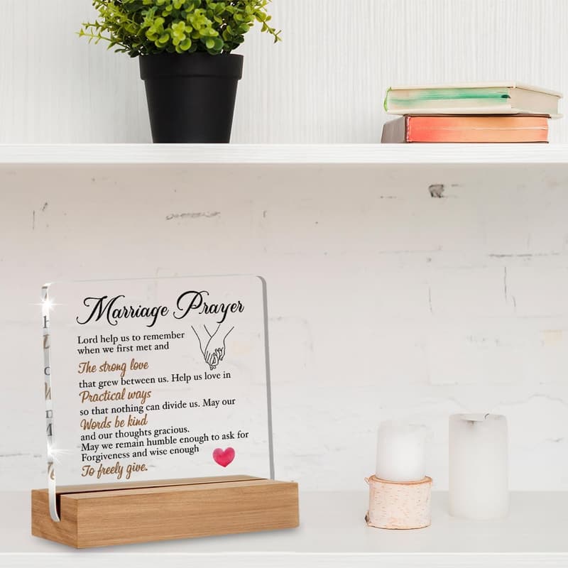 Newlywed Wedding Gifts: Decorative Marriage Prayer Plaque
