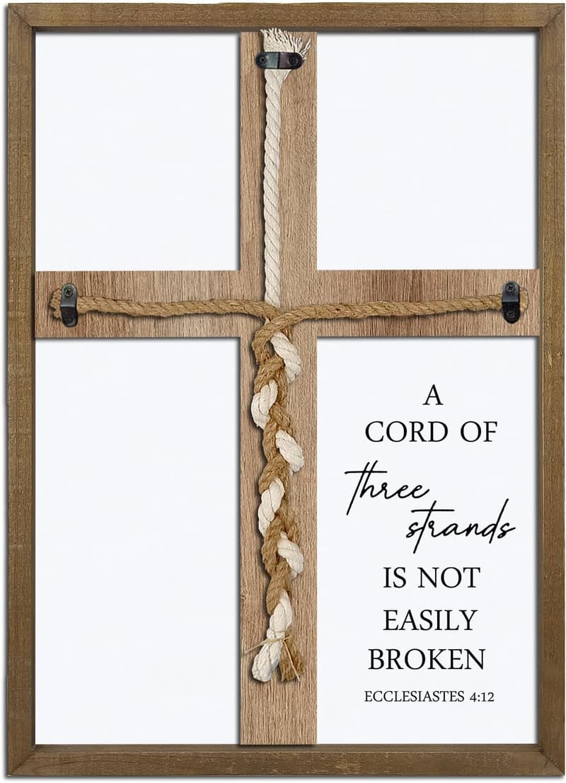 Wedding Ceremony Cord Sign - Wooden Decor for Couples