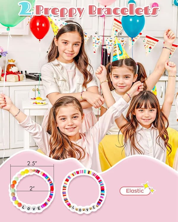 Kindergarten Graduation Initial Makeup Bag & Friendship Bracelets
