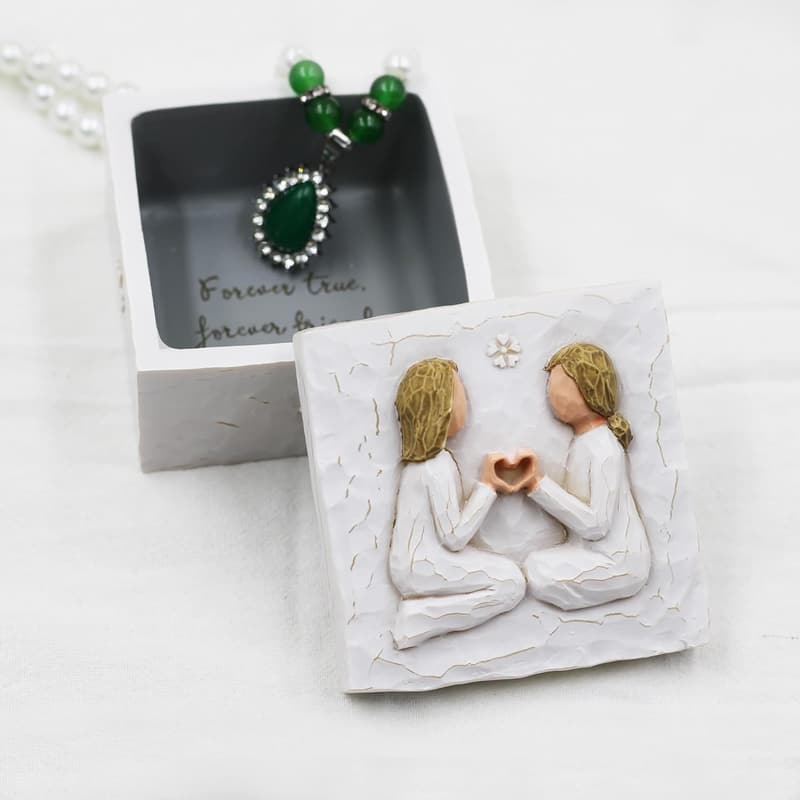 Hand-Painted Keepsake Box for Women's Birthday Gifts