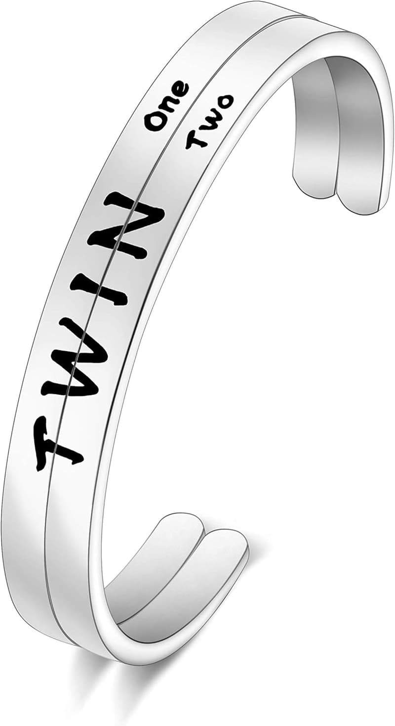 Twin Bracelet Gift Set for Twins - Cuff Bangles