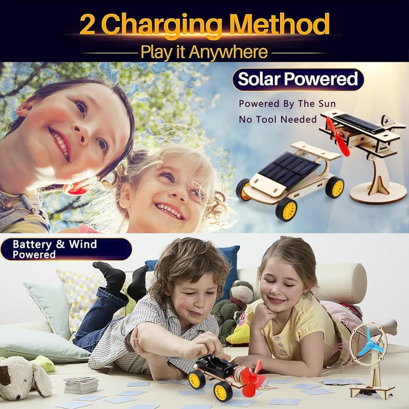 STEM Engineering Kits for Kids Ages 8-14 - Solar Car Projects