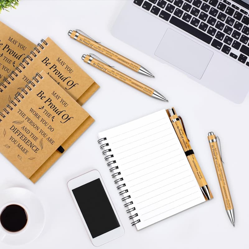 Employee Appreciation Gifts Set with Notebooks & Bible Pens
