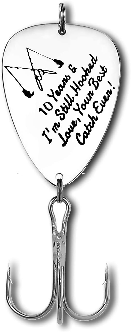 10th Anniversary Fishing Lure Gift for Him