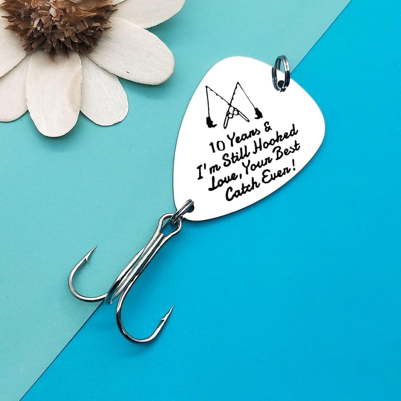 10th Anniversary Fishing Lure Gift for Him