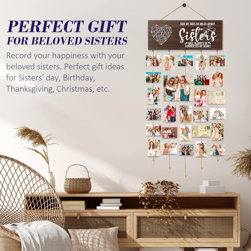Sisters Photo Frame - Hanging Display for Mother's Day