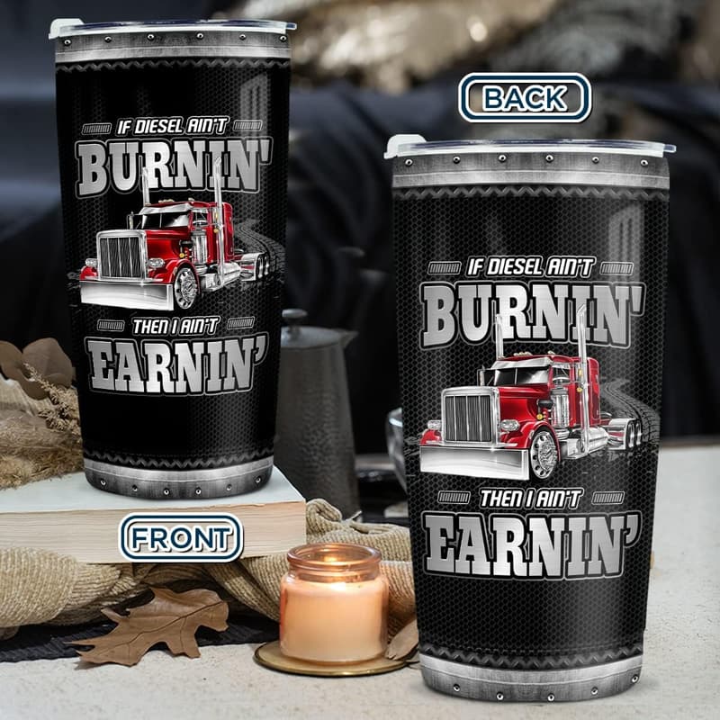 Truck Driver Birthday Gift: 20oz Stainless Steel Travel Mug