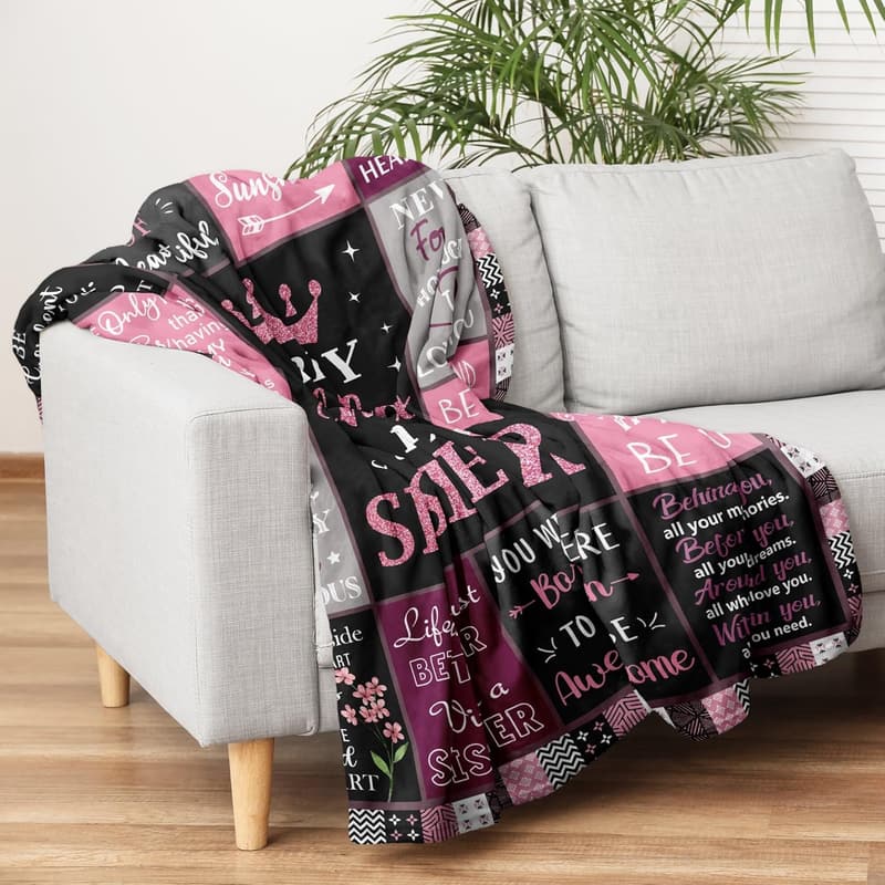 Sister's Birthday Throw Blanket - 60