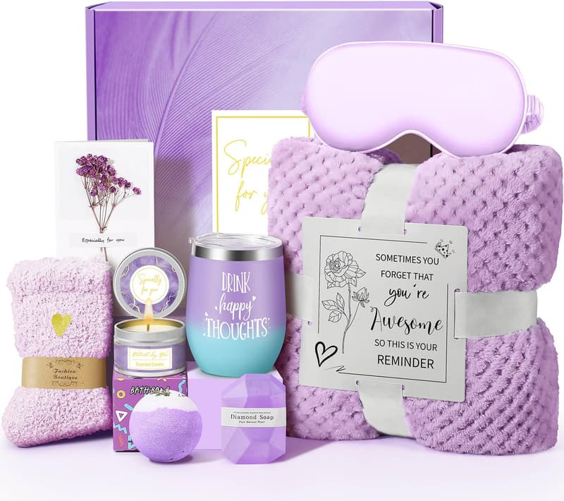Relaxing Spa Gift Basket Set for Women – Self Care Birthday Gifts