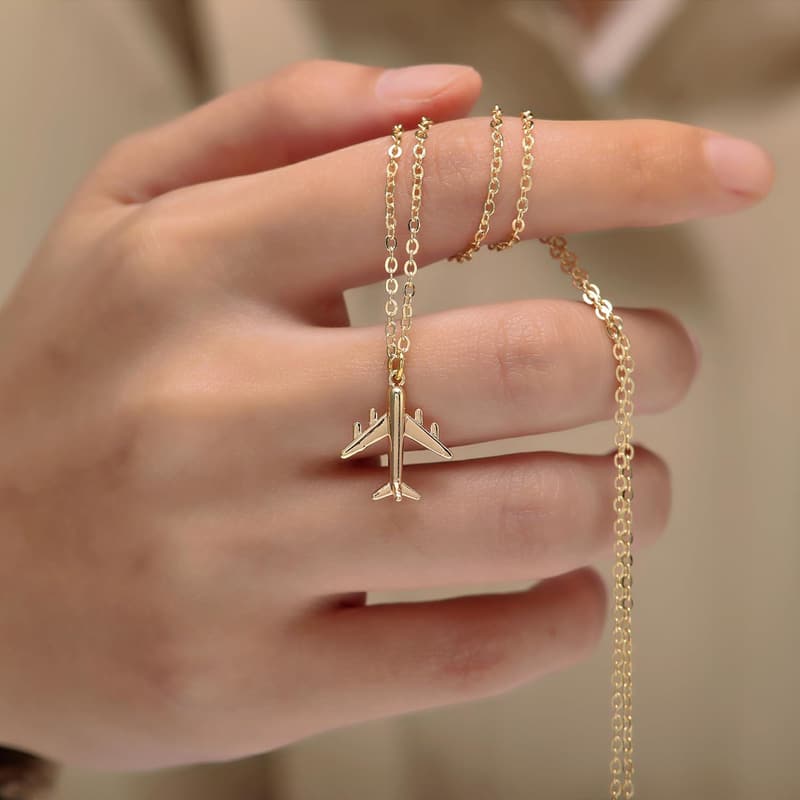Dainty Gold Butterfly Heart Bow Necklace for Women