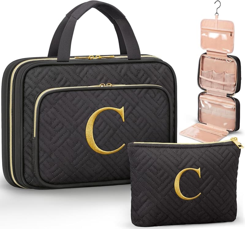 Personalized Initial Toiletry Bag - Teacher Appreciation Gift