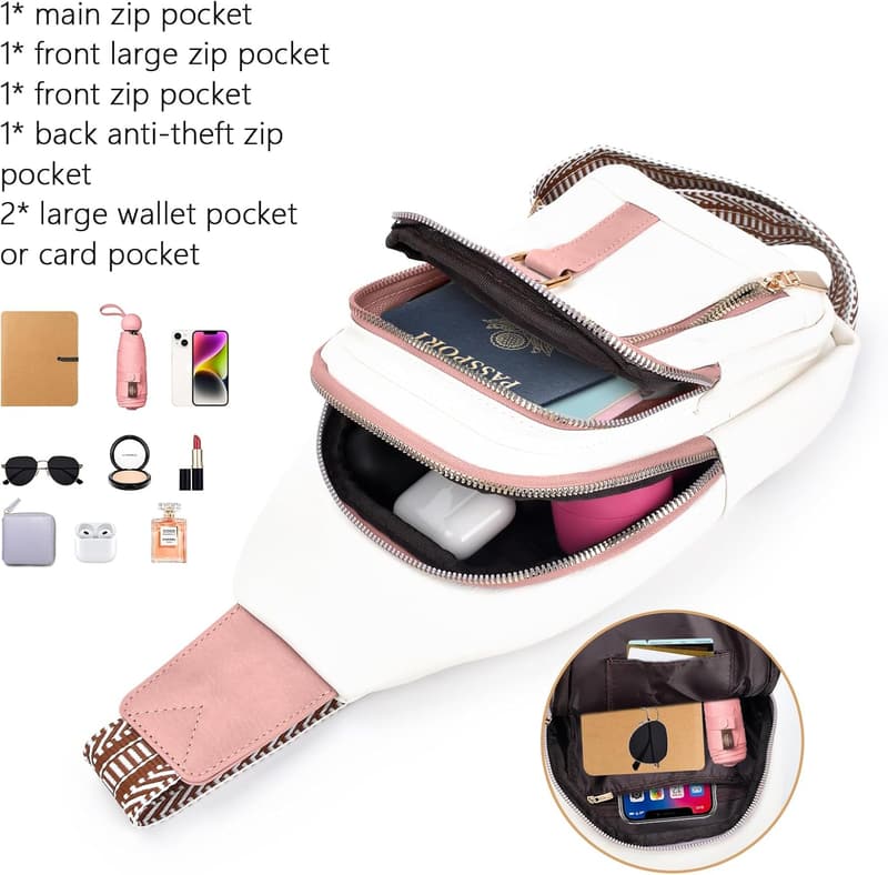 Mother's Day Leather Crossbody Sling Bag for Women