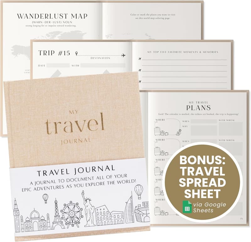 Travel Journal for Adventurers – 210 Pages Itinerary Planner & Memory Diary