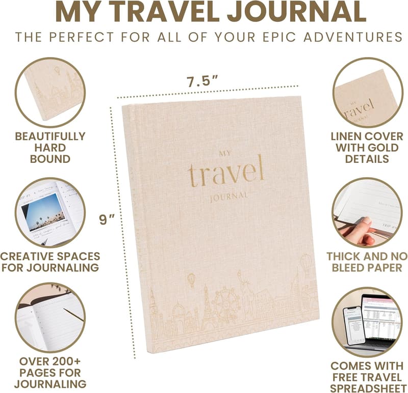 Travel Journal for Adventurers – 210 Pages Itinerary Planner & Memory Diary