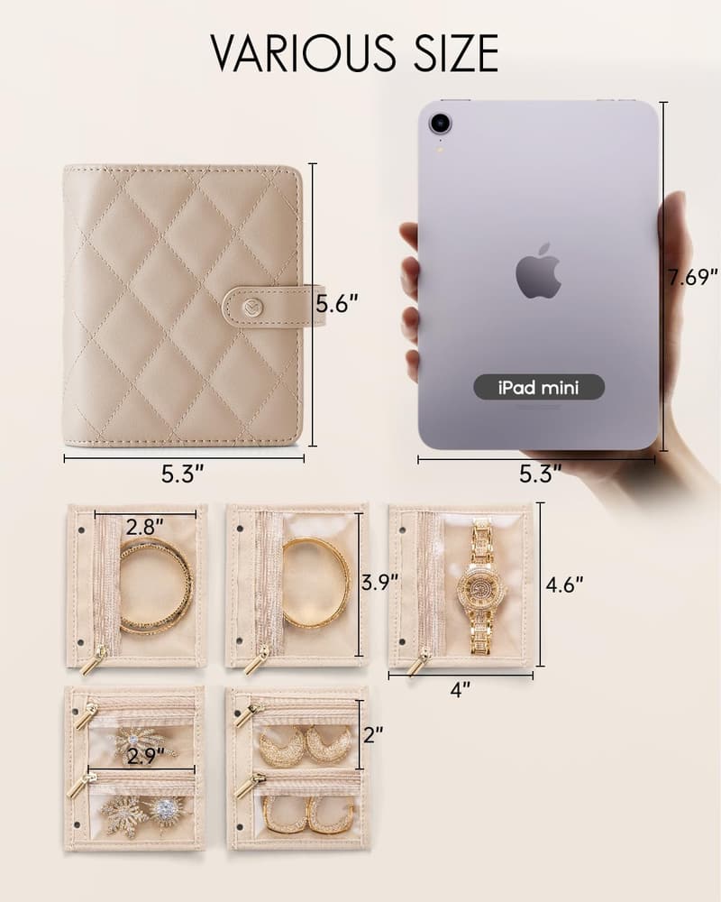 Portable Jewelry Organizer for Women Travelers - Toffee Velvet Case