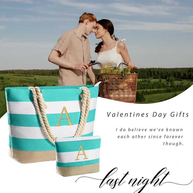 Women's Beach Tote - Waterproof Canvas Travel Bag
