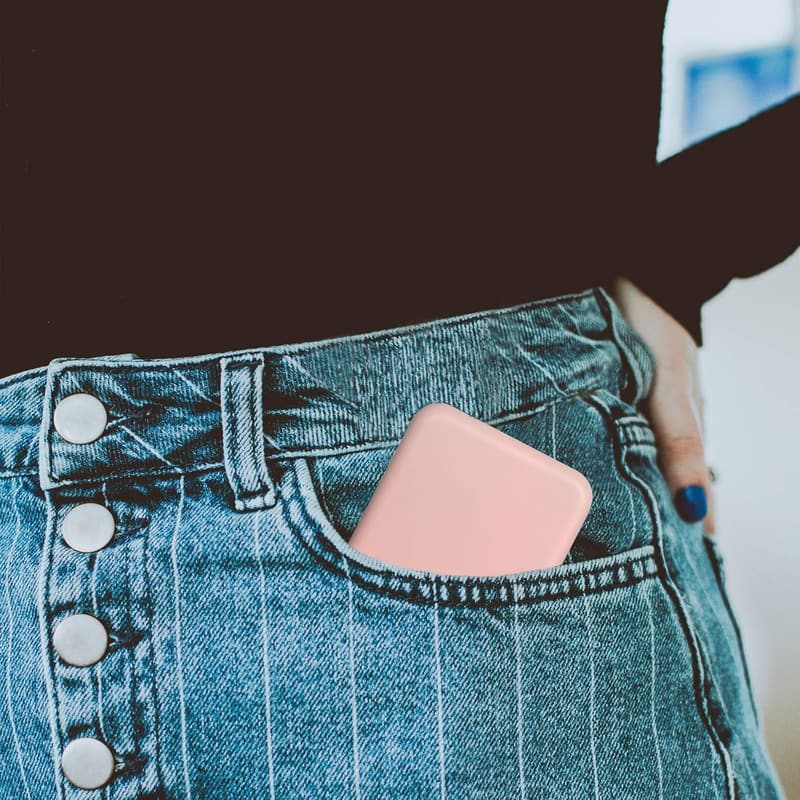 LED Compact Travel Makeup Mirror with 1X/3X Magnification - Pink